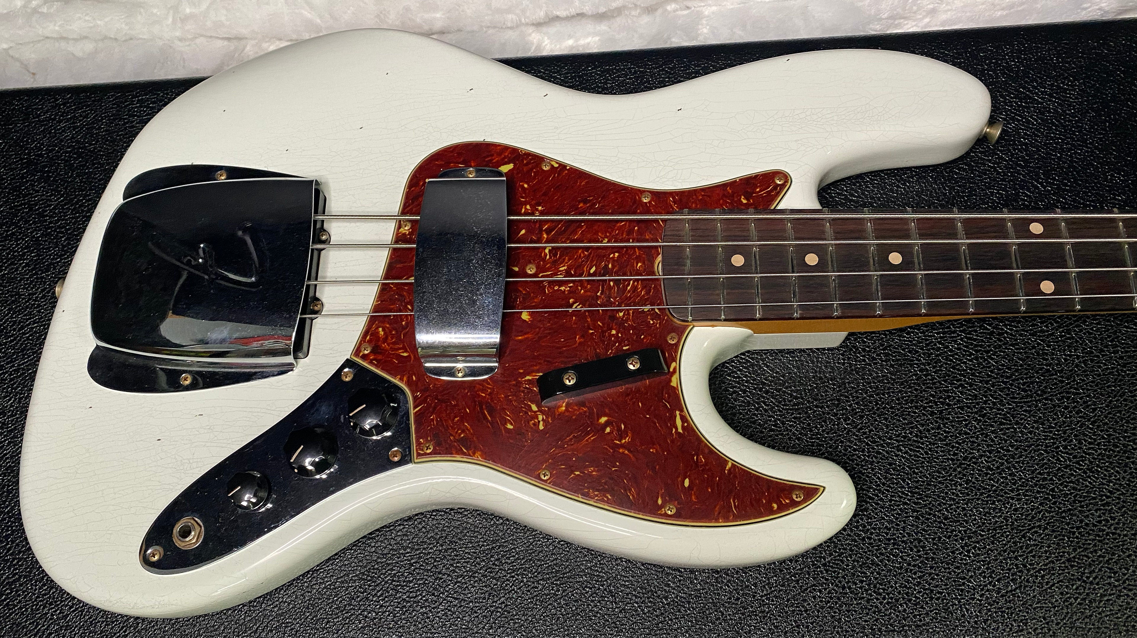 NEW! Fender Custom Shop 64 Jazz Bass Relic - Olympic White Finish - Only 9 lbs - Authorized Dealer - G07480