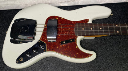 NEW! Fender Custom Shop 64 Jazz Bass Relic - Olympic White Finish - Only 9 lbs - Authorized Dealer - G07480