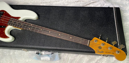 NEW! Fender Custom Shop 64 Jazz Bass Relic - Olympic White Finish - Only 9 lbs - Authorized Dealer - G07480