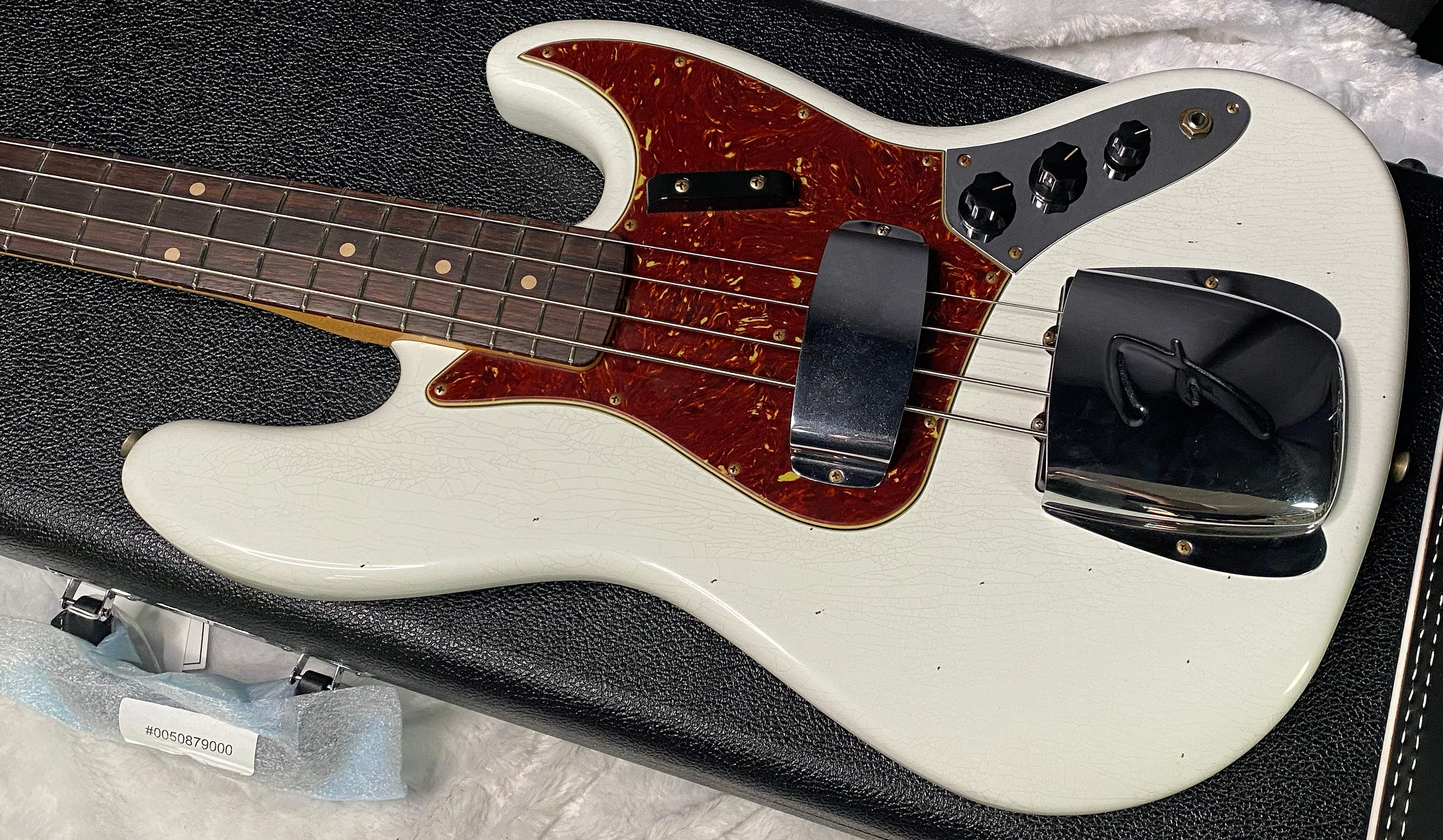 NEW! Fender Custom Shop 64 Jazz Bass Relic - Olympic White Finish - Only 9 lbs - Authorized Dealer - G07480