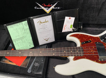 NEW! Fender Custom Shop 64 Jazz Bass Relic - Olympic White Finish - Only 9 lbs - Authorized Dealer - G07480