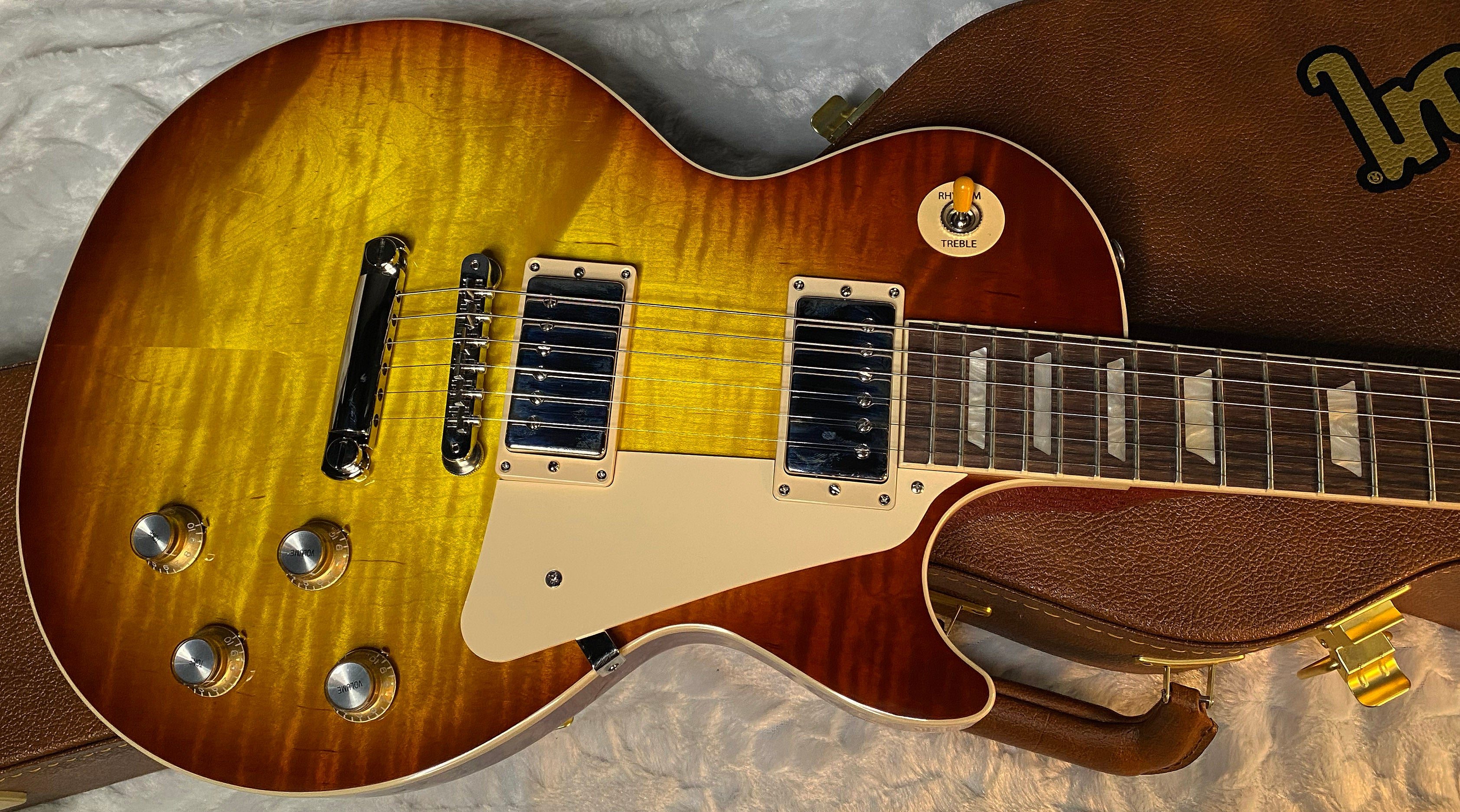NEW! Gibson Les Paul 60's Standard Iced Tea - Authorized Dealer - Beautiful Flame Maple Top - 10.1 lbs - G05964