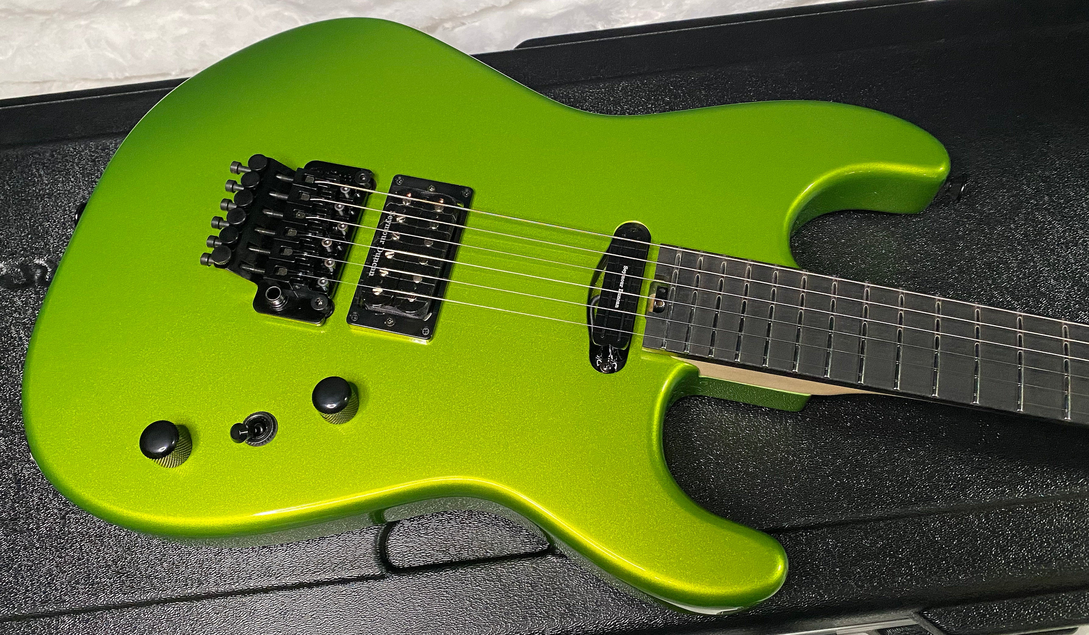 NEW ! Charvel USA Custom Shop Limited Edition San Dimas HS - Lime Green Metallic Finish - Authorized Dealer - G07484