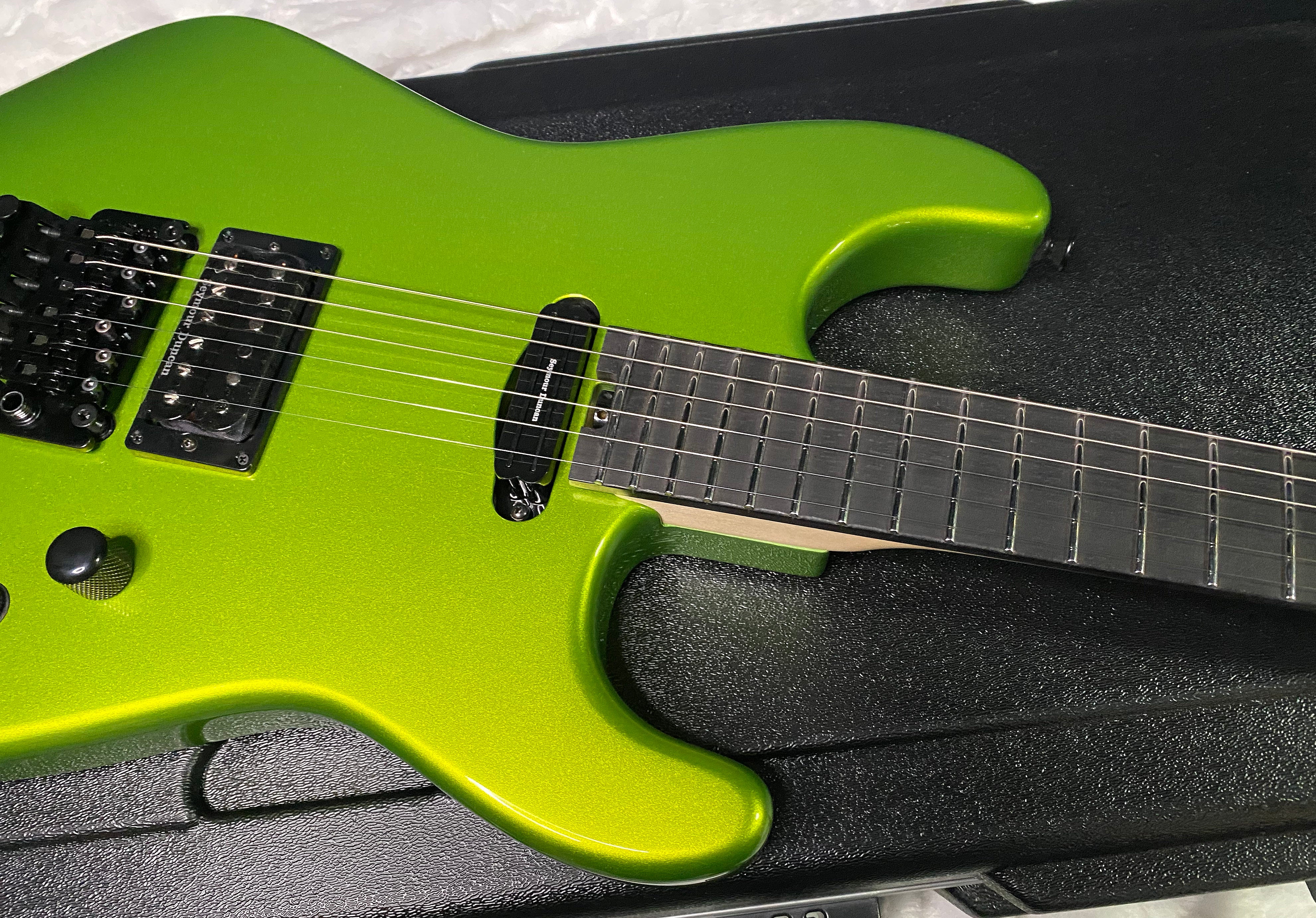 NEW ! Charvel USA Custom Shop Limited Edition San Dimas HS - Lime Green Metallic Finish - Authorized Dealer - G07484
