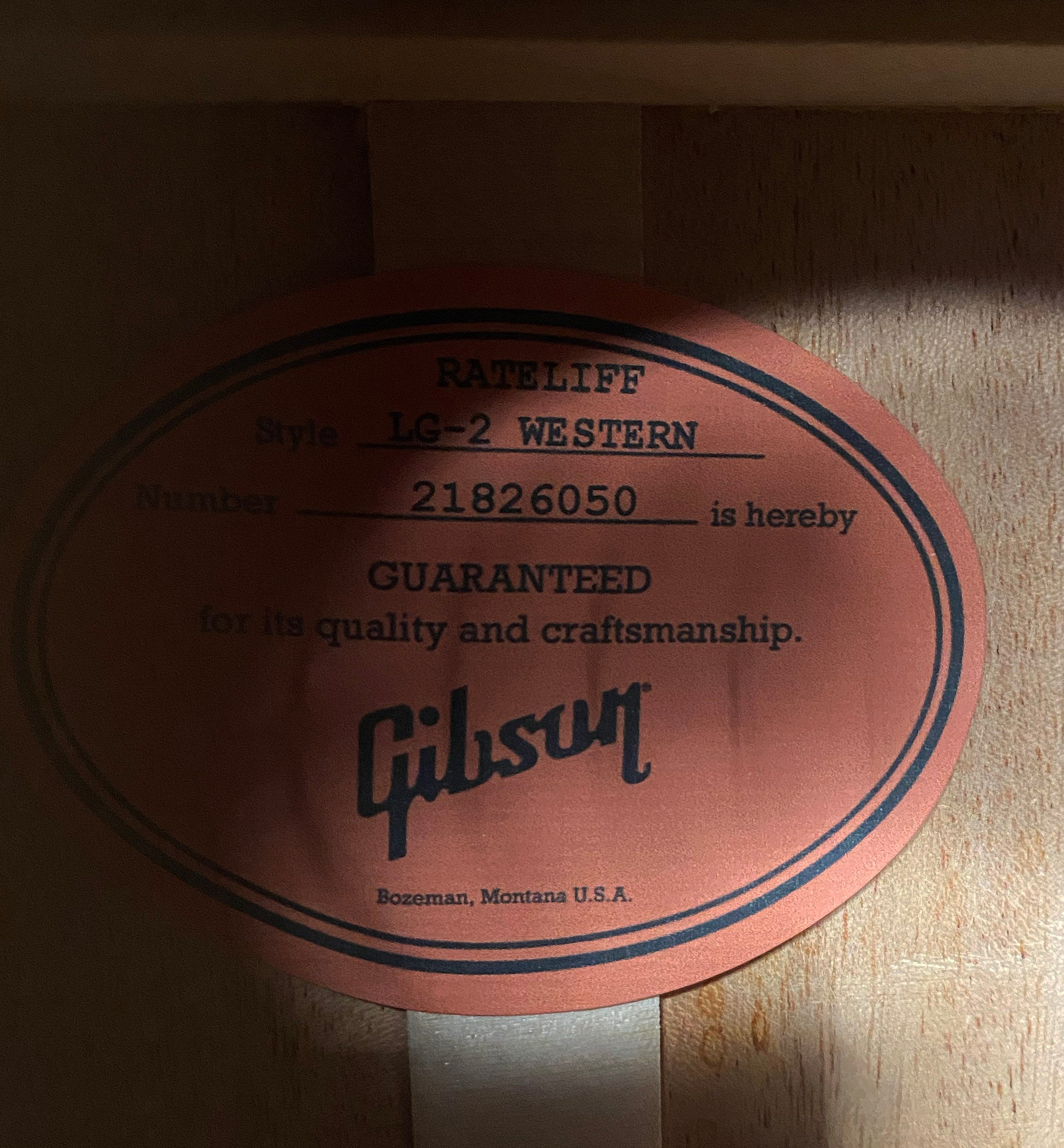 NEW ! Gibson Acoustic Nathaniel Rateliff LG-2 Western-Vintage Sunburst - Authorized Dealer - In-Stock! 3.95 lbs - G07502