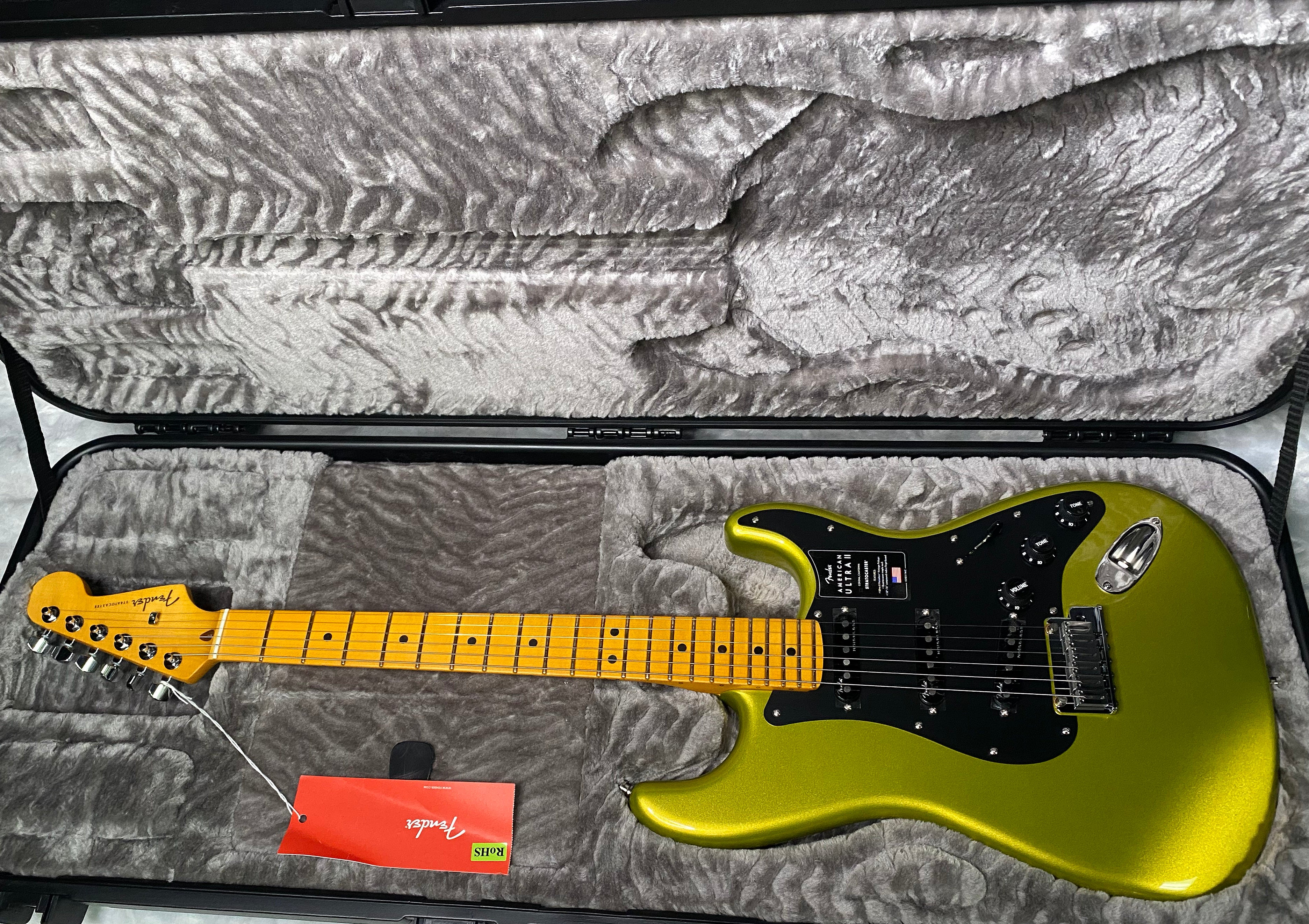 NEW! Fender American Ultra II Stratocaster - Maple Fingerboard - Solar Flare - 8.5lbs - Authorized Dealer - G07490