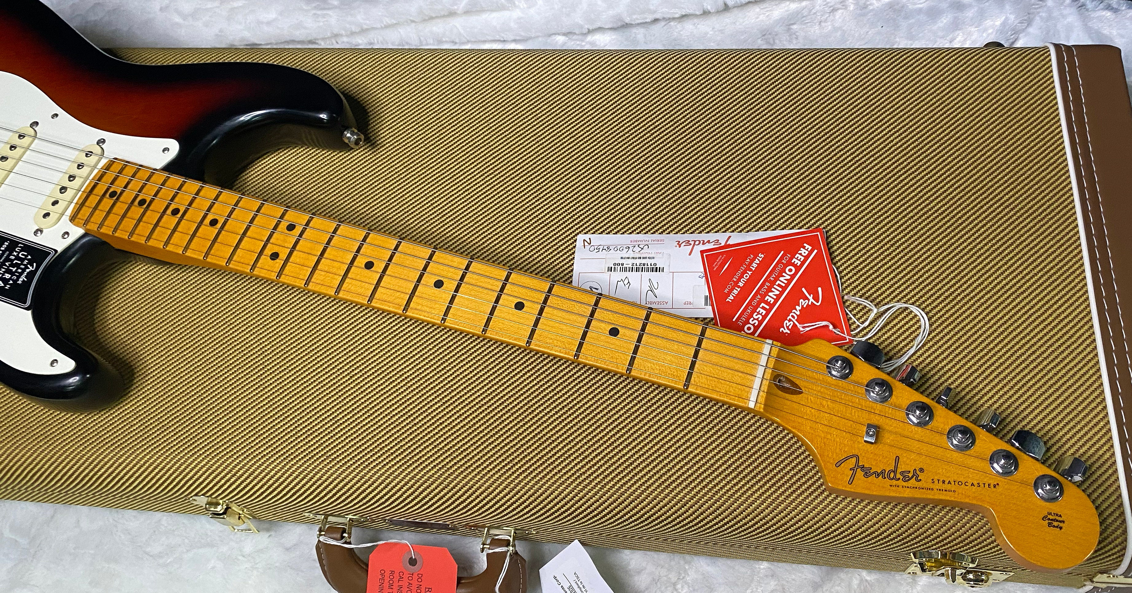 NEW! Fender  American Ultra Luxe Vintage '50s Stratocaster - 3-Color Sunburst - Authorized Dealer - Sunburst - 7.5lbs - G07492