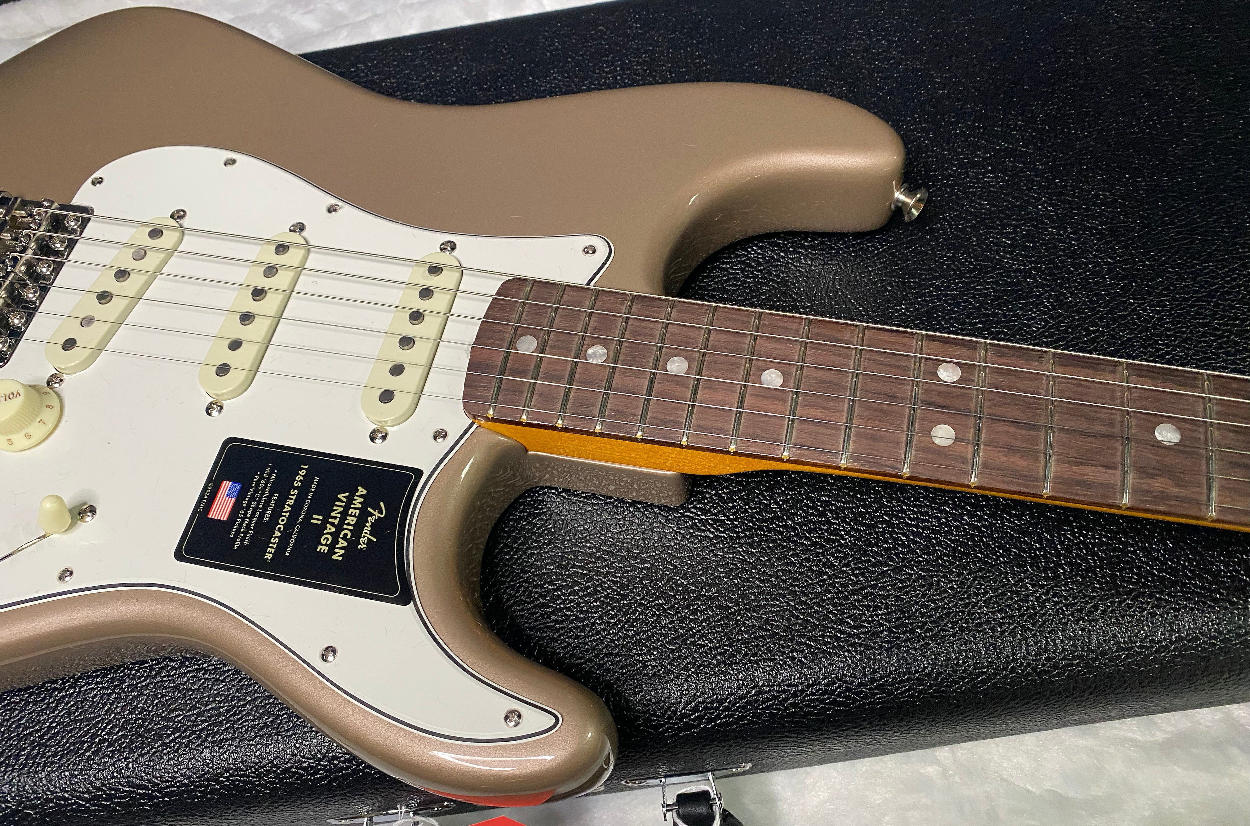 NEW! Fender American Vintage II 1965 Stratocaster - Shoreline Gold - 8.1lbs - Authorized Dealer - G07491