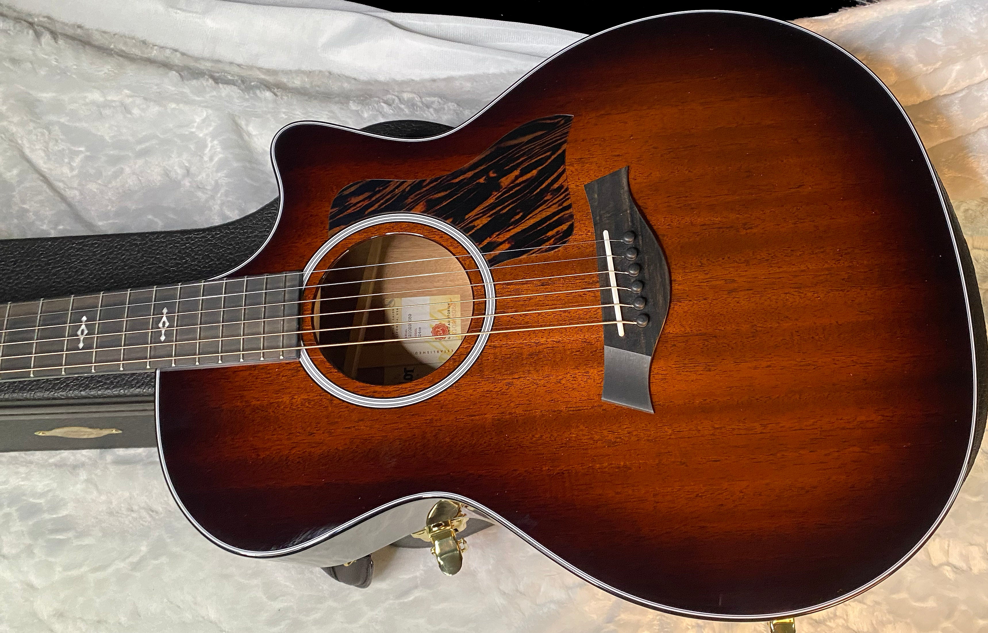NEW! Taylor 324ce V-Class Grand Auditorium Acoustic-Electric Guitar - Tobacco - Authorized Dealer - 4.65lbs - G06049