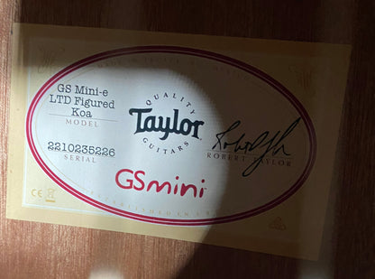 NEW! Taylor GS Mini-e LTD AAA Figured Koa - Natural - Authorized Dealer - Absolutely Beautiful! 3.8lbs - Gig Bag - Authorized Dealer - G06051