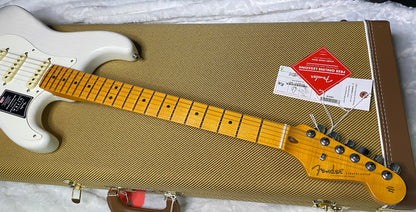 NEW ! Fender American Ultra Luxe Vintage '50s Stratocaster - White Blonde - Authorized Dealer - 7.9lbs - G07494
