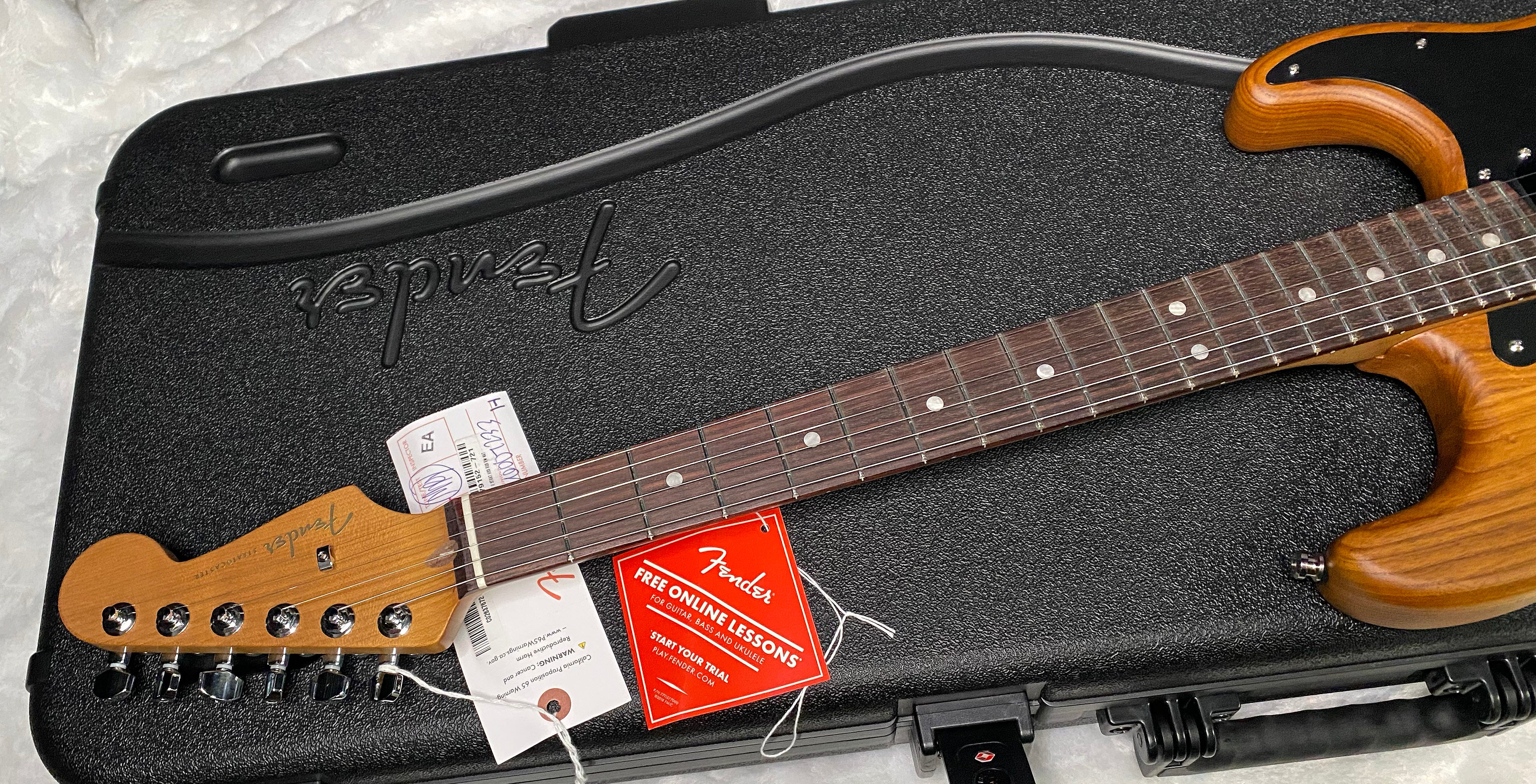 NEW! Fender Limited Edition American Ultra II Stratocaster Roasted Maple Fingerboard - Roasted Ash Body - Natural Finish - Only 7.4lbs - Authorized Dealer - G07509