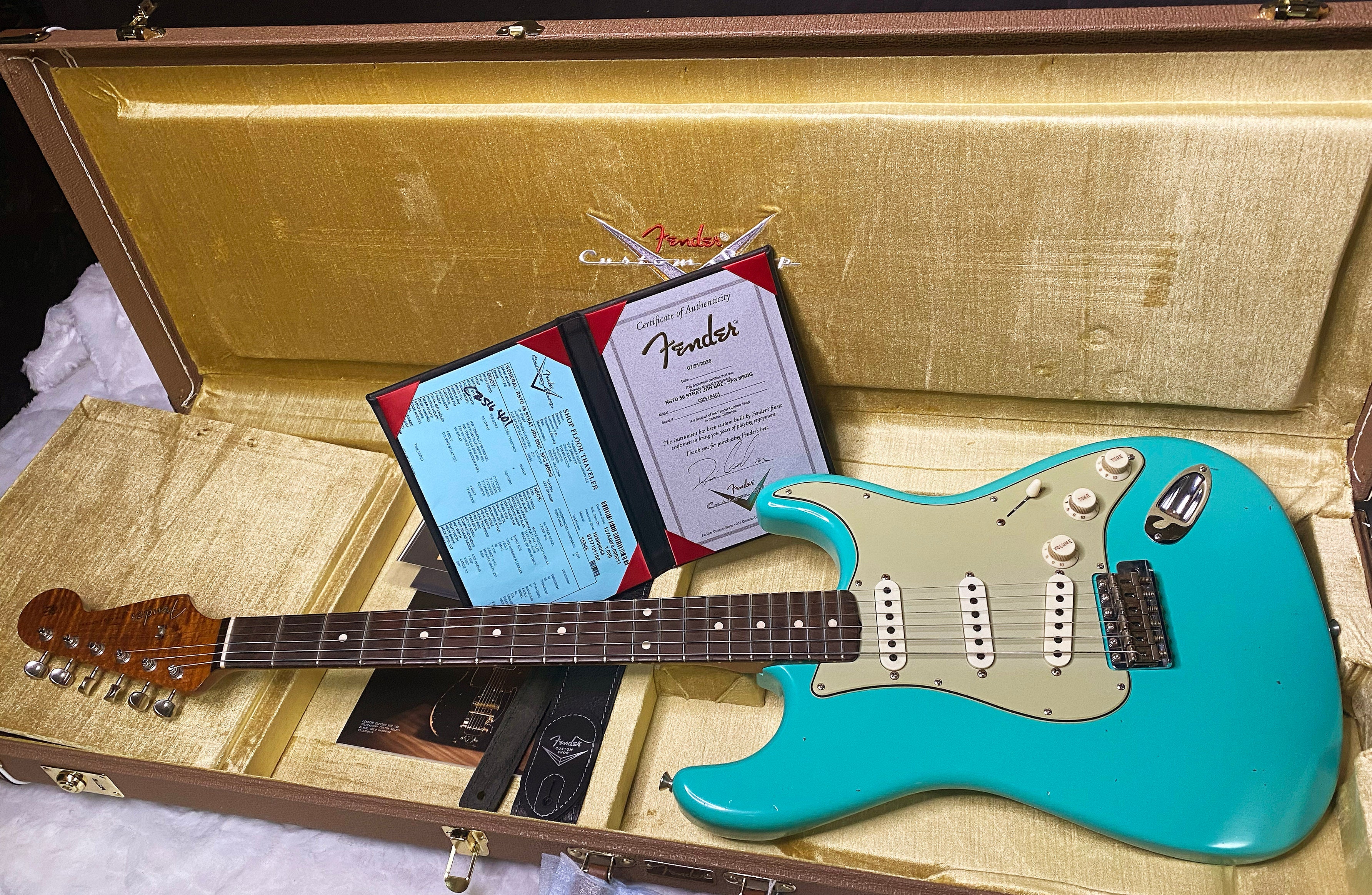 NEW! Fender 59 Stratocaster Custom Shop Relic Masterbuilt Dennis Galuska Brazilian - 7.4lbs - Authorized Dealer - G07505