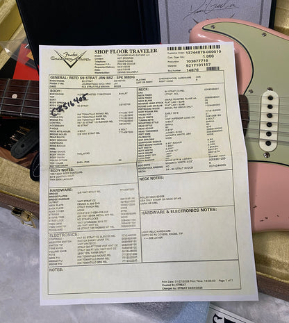 NEW! Fender 59 Stratocaster Custom Shop Relic Masterbuilt Dennis Galuska Brazilian - 7.4lbs - Authorized Dealer - G07506