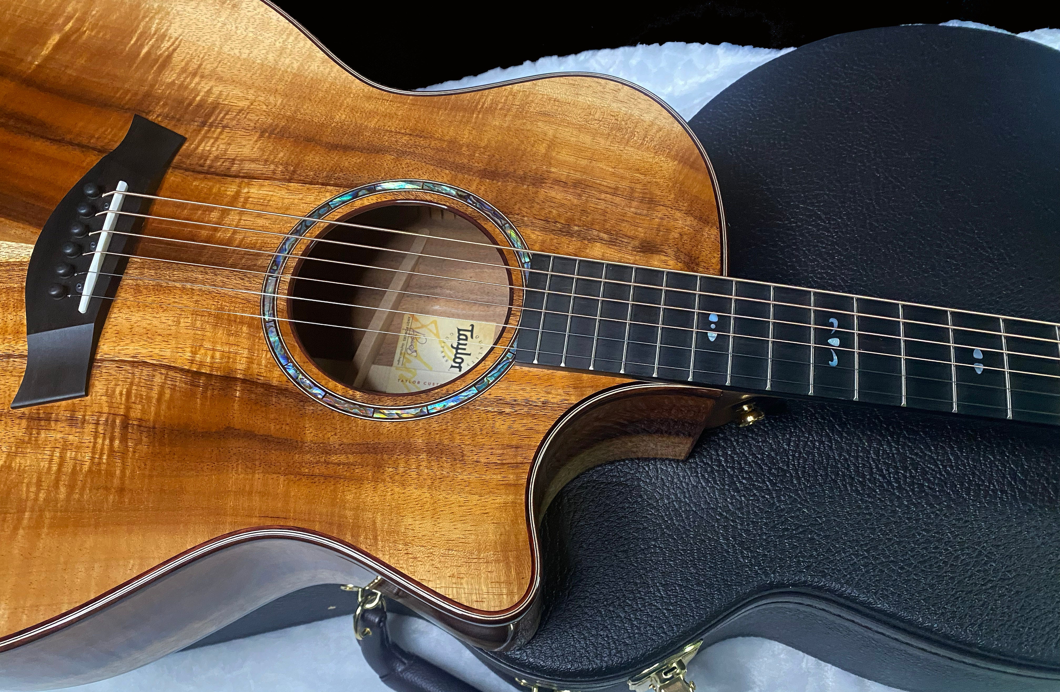 NEW! Taylor Custom 724ce Acoustic-Electric Guitar - Natural Gloss - AAAAA Hand Picked Koa - 4.6lbs - WOW! Authorized Dealer - G07513