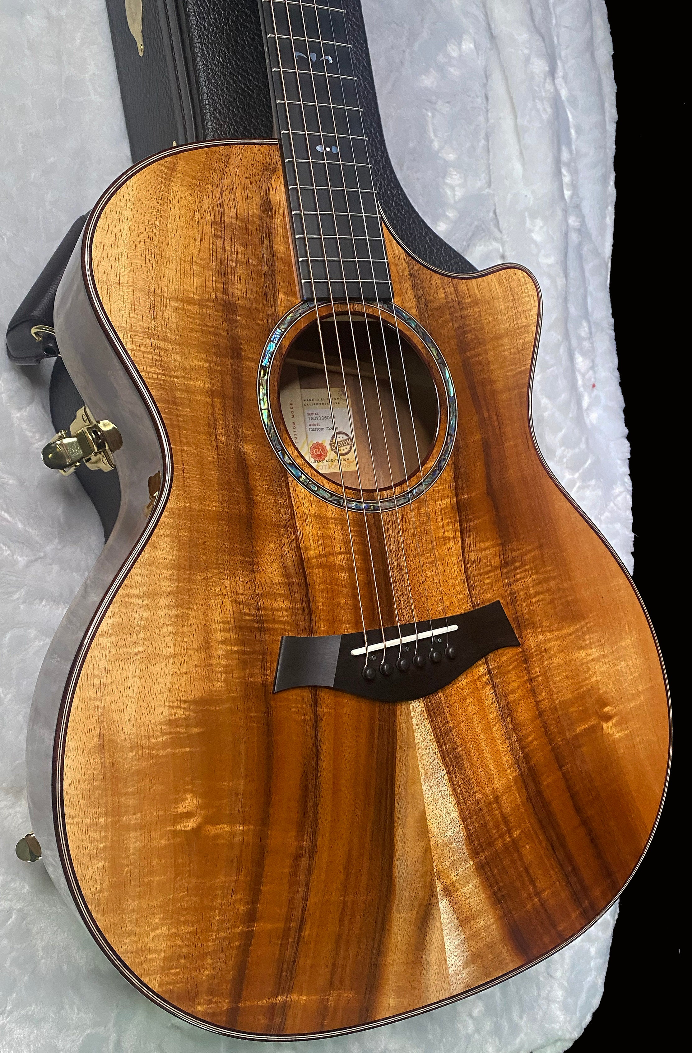 NEW! Taylor Custom 724ce Acoustic-Electric Guitar - Natural Gloss - AAAAA Hand Picked Koa - 4.6lbs - WOW! Authorized Dealer - G07513