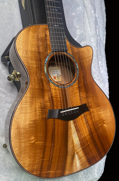 NEW! Taylor Custom 724ce Acoustic-Electric Guitar - Natural Gloss - AAAAA Hand Picked Koa - 4.6lbs - WOW! Authorized Dealer - G07513