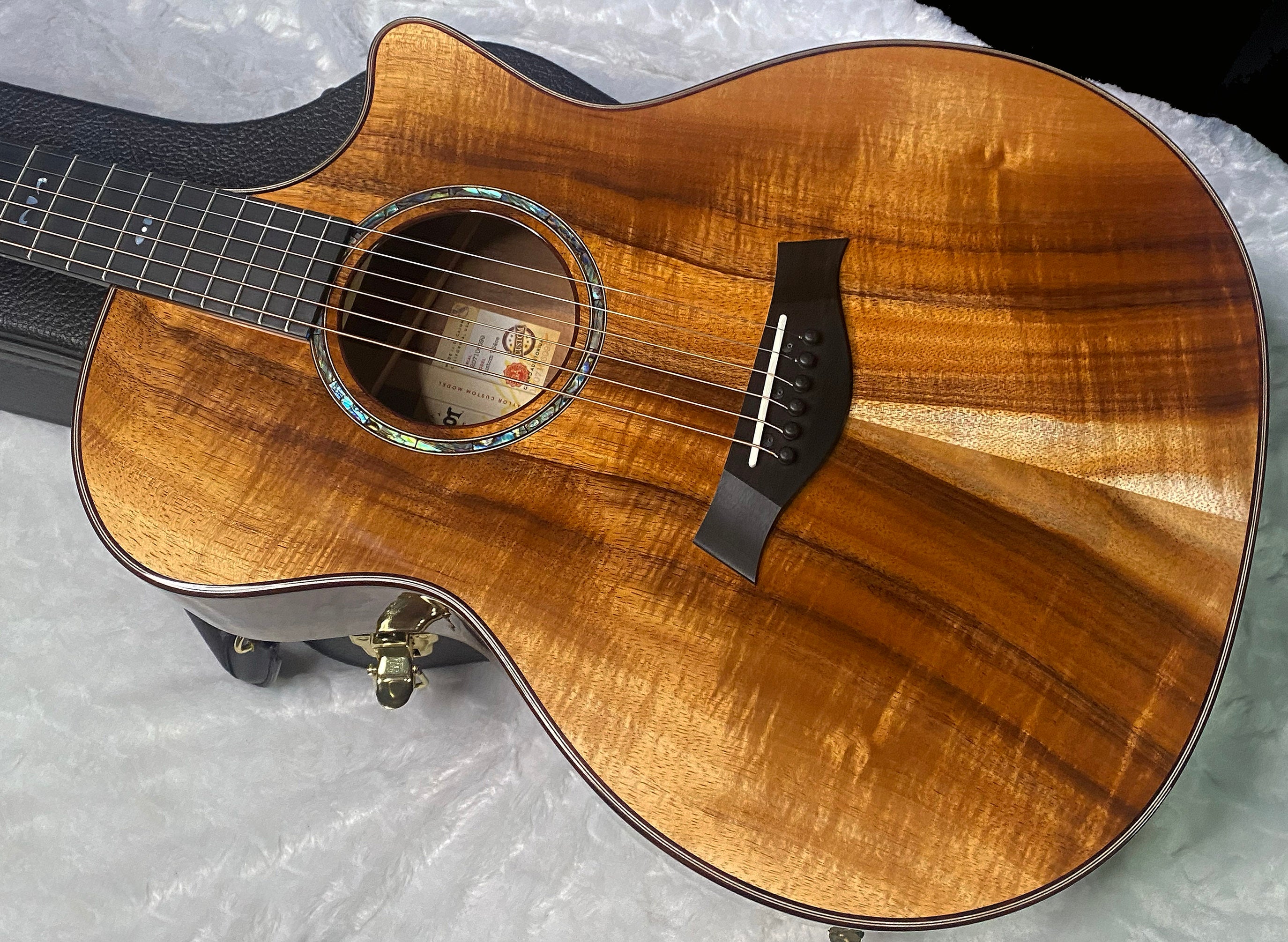 NEW! Taylor Custom 724ce Acoustic-Electric Guitar - Natural Gloss - AAAAA Hand Picked Koa - 4.6lbs - WOW! Authorized Dealer - G07513