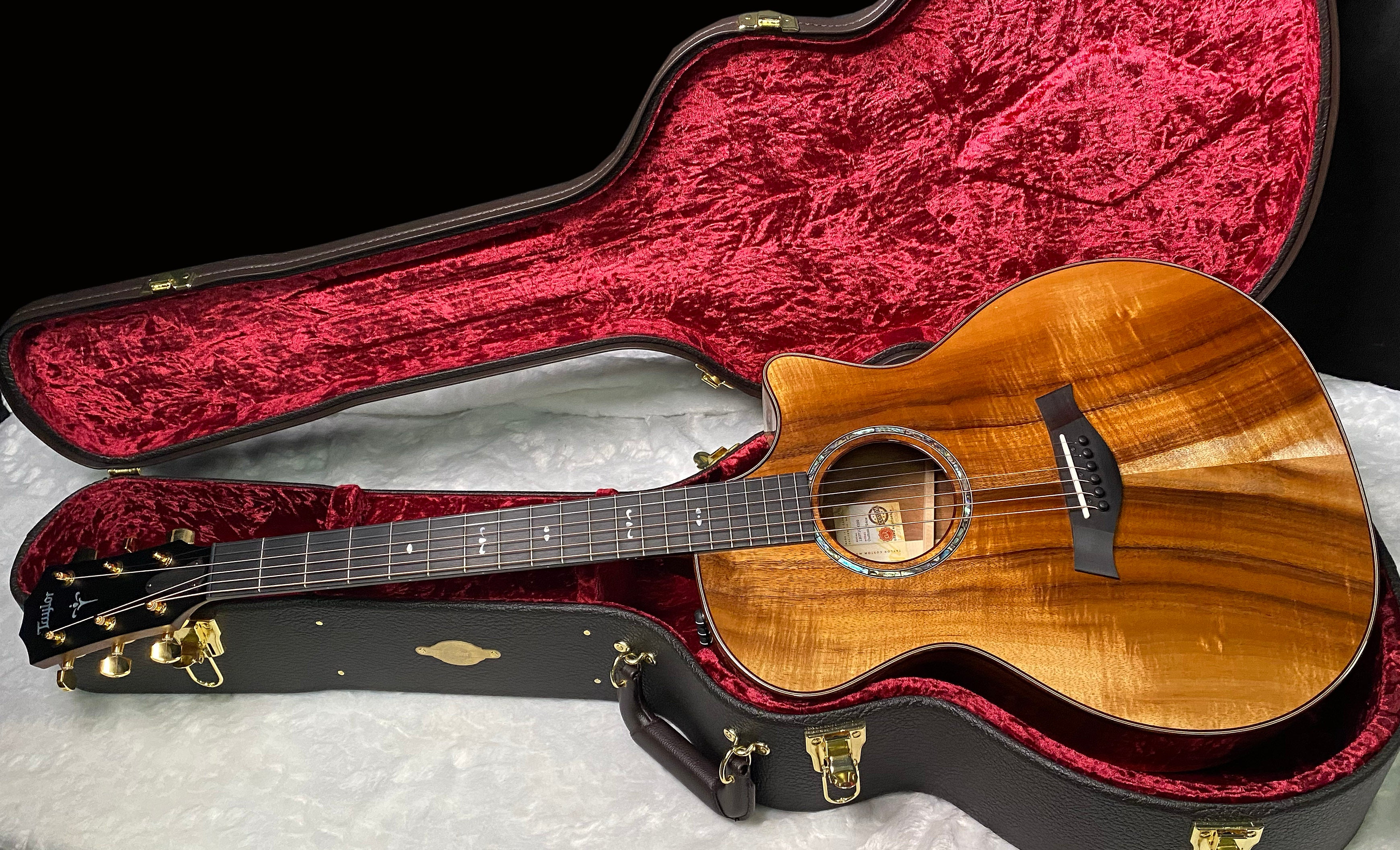 NEW! Taylor Custom 724ce Acoustic-Electric Guitar - Natural Gloss - AAAAA Hand Picked Koa - 4.6lbs - WOW! Authorized Dealer - G07513