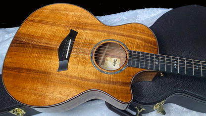 NEW! Taylor Custom 724ce Acoustic-Electric Guitar - Natural Gloss - AAAAA Hand Picked Koa - 4.7lbs - WOW! Authorized Dealer - G07514