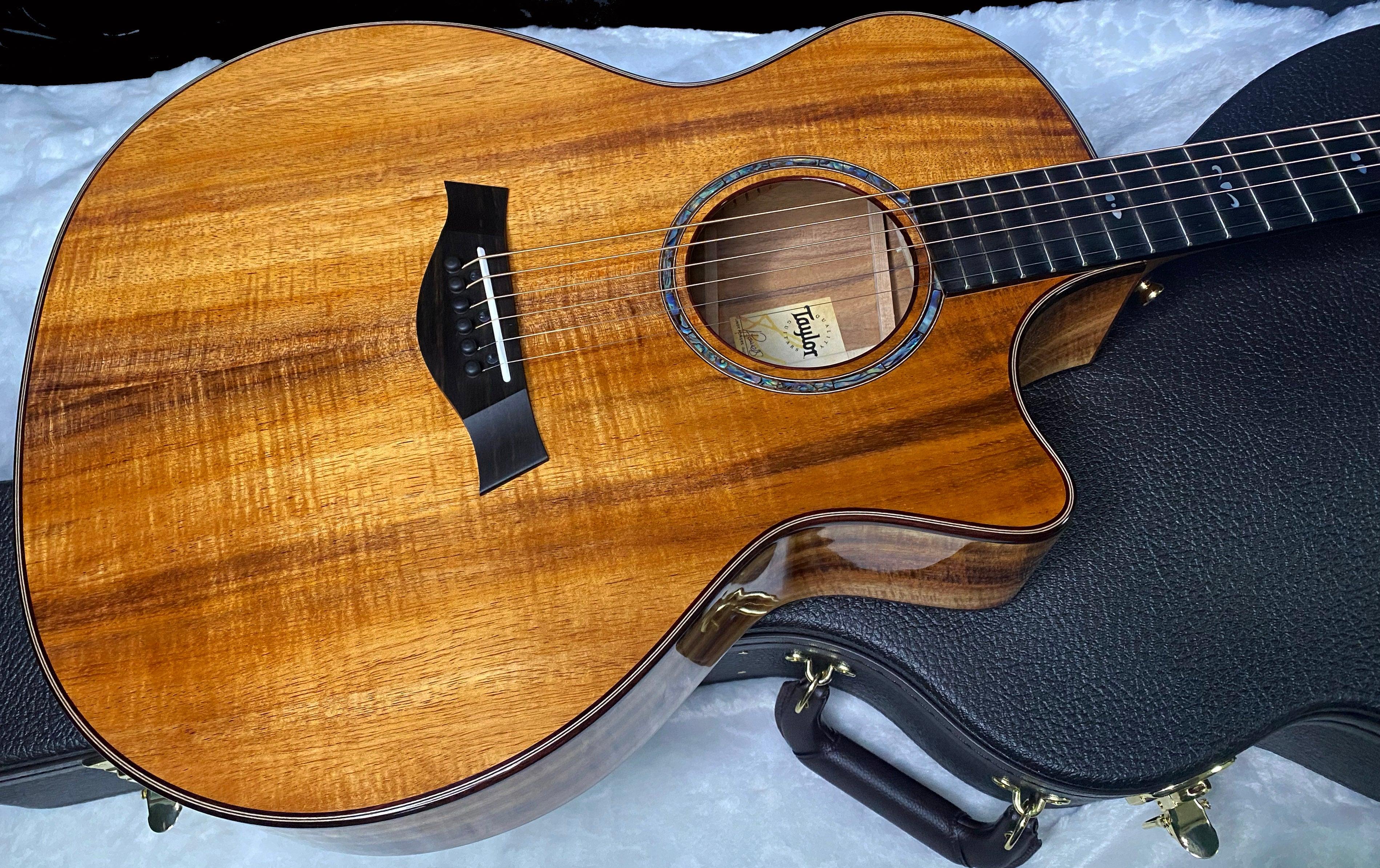 NEW! Taylor Custom 724ce Acoustic-Electric Guitar - Natural Gloss - AAAAA Hand Picked Koa - 4.7lbs - WOW! Authorized Dealer - G07514
