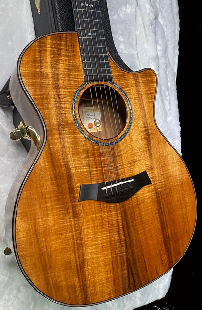 NEW! Taylor Custom 724ce Acoustic-Electric Guitar - Natural Gloss - AAAAA Hand Picked Koa - 4.7lbs - WOW! Authorized Dealer - G07514