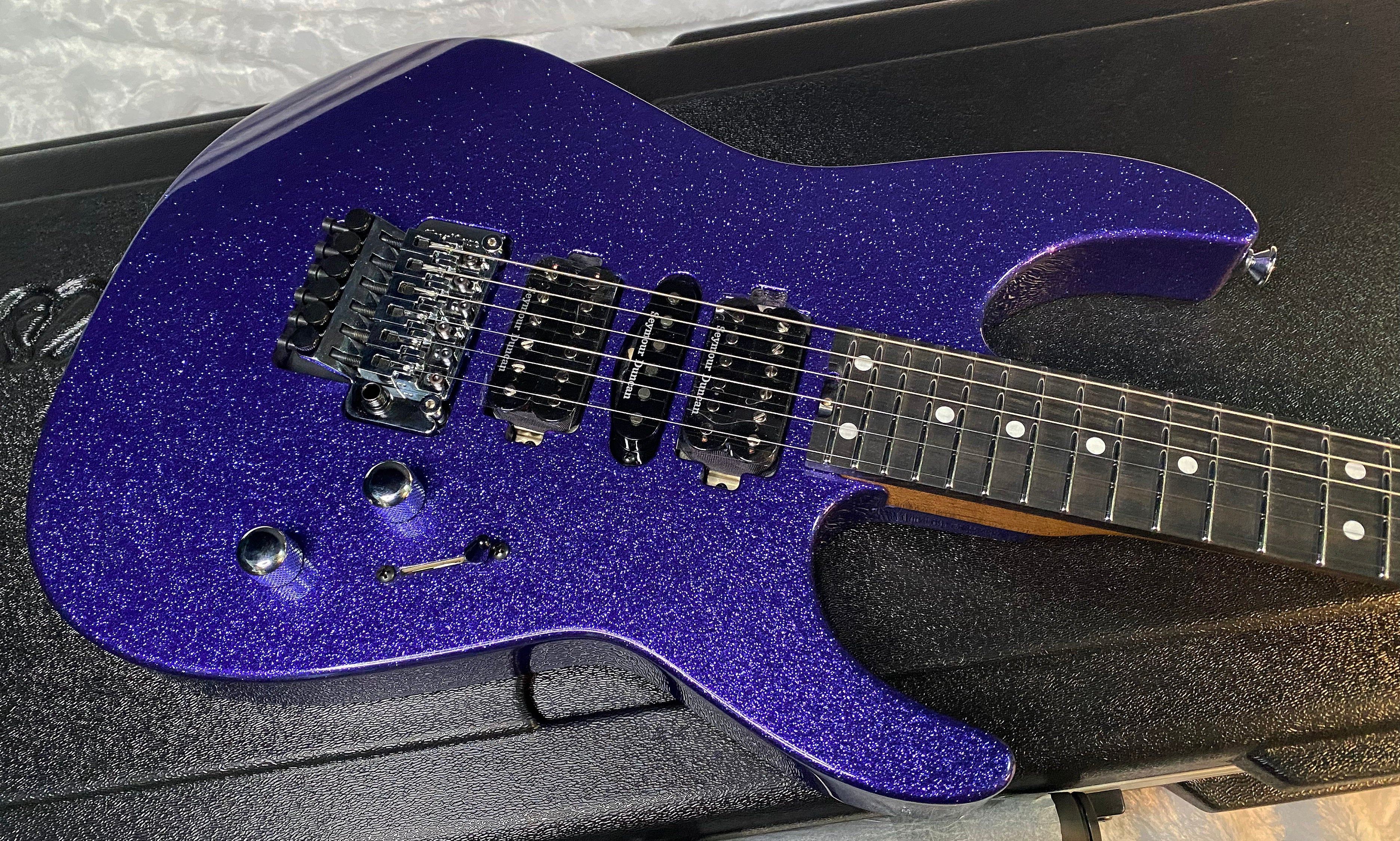 NEW ! Jackson Custom Shop Dinky HSH - Roasted Maple Fretboard - DK - Purple Sparkle - Authorized Dealer - 8.35 lbs - G06855