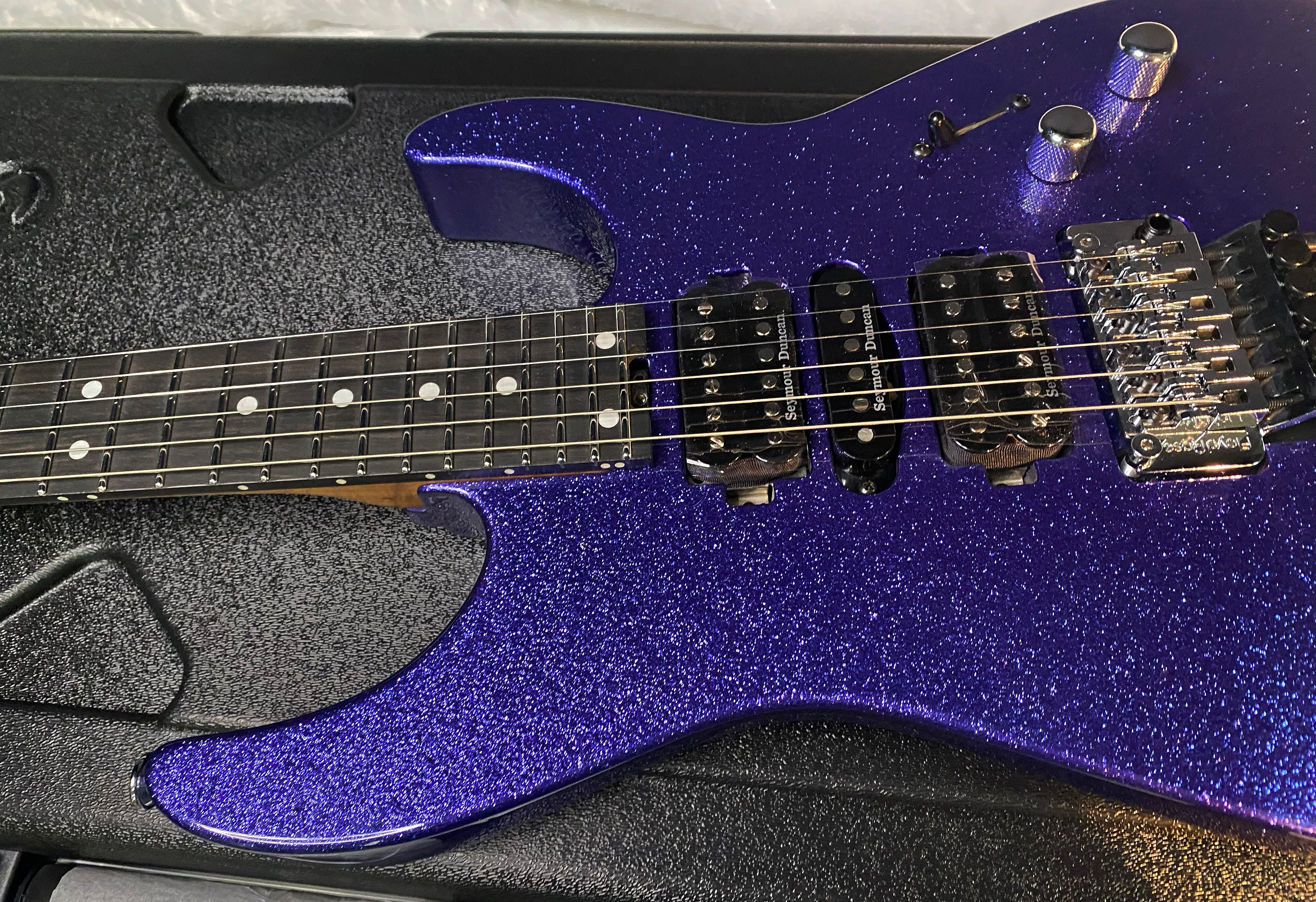 NEW ! Jackson Custom Shop Dinky HSH - Roasted Maple Fretboard - DK - Purple Sparkle - Authorized Dealer - 8.35 lbs - G06855