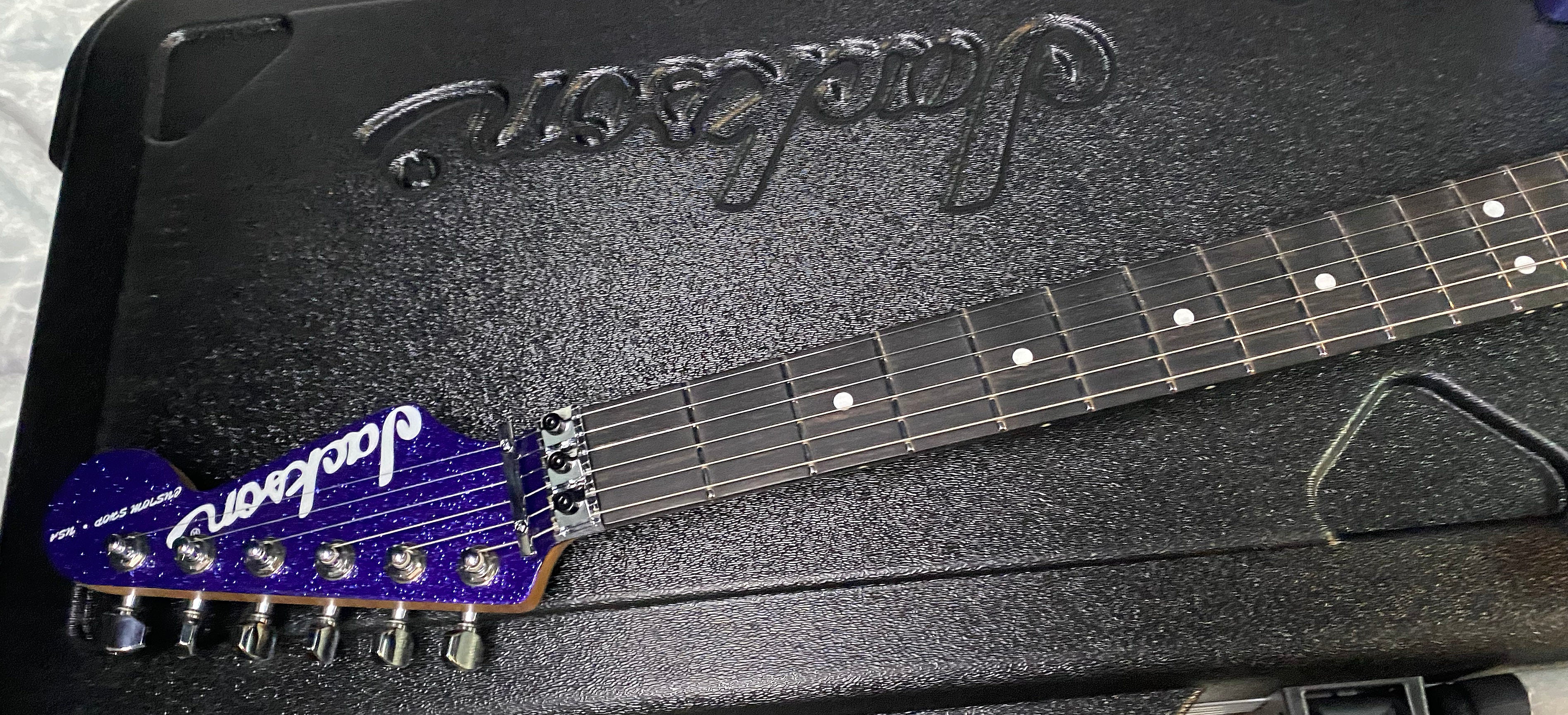 NEW ! Jackson Custom Shop Dinky HSH - Roasted Maple Fretboard - DK - Purple Sparkle - Authorized Dealer - 8.35 lbs - G06855