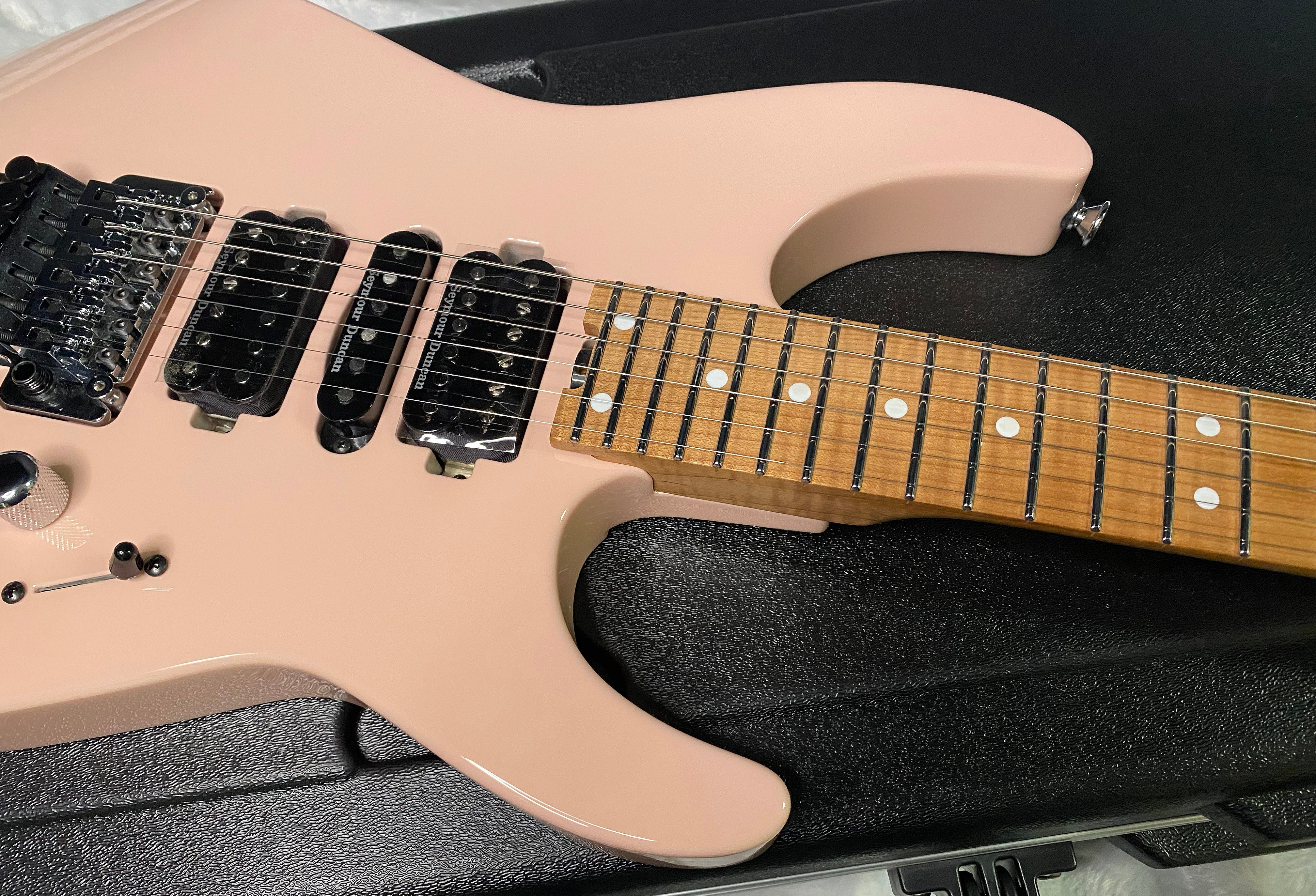 NEW ! Jackson Custom Shop Dinky HSH - Roasted Maple Neck & Fretboard - DK - Shell Pink - Authorized Dealer - 8.1 lbs - G06854