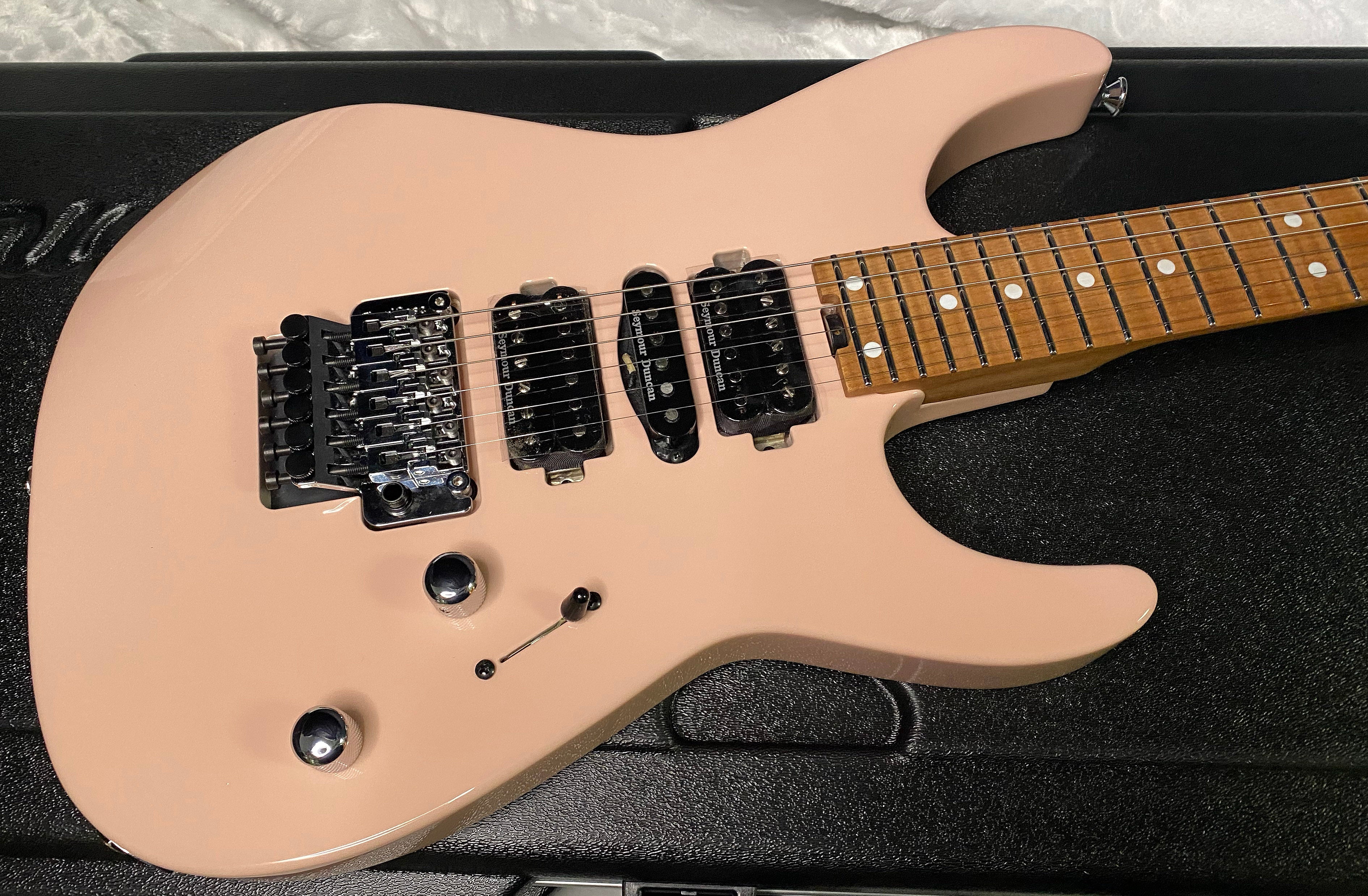 NEW ! Jackson Custom Shop Dinky HSH - Roasted Maple Neck & Fretboard - DK - Shell Pink - Authorized Dealer - 8.1 lbs - G06854