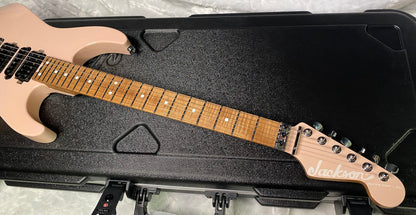 NEW ! Jackson Custom Shop Dinky HSH - Roasted Maple Neck & Fretboard - DK - Shell Pink - Authorized Dealer - 8.1 lbs - G06854