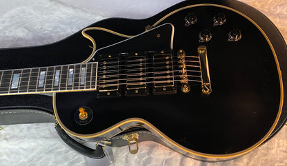 NEW! Gibson Custom Shop Historic 3-Pickup '57 Les Paul Custom Black Beauty Reissue - Ebony VOS - Authorized Dealer - Only 9.45 lbs! G06071