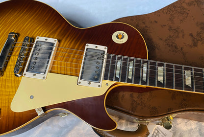 NEW ! Gibson Custom Shop 1959 Les Paul - Iced Tea - Authorized Dealer - Hand Picked KILLER Flame Top - MONSTER TOP VOS - 8.2 lbs - G06064