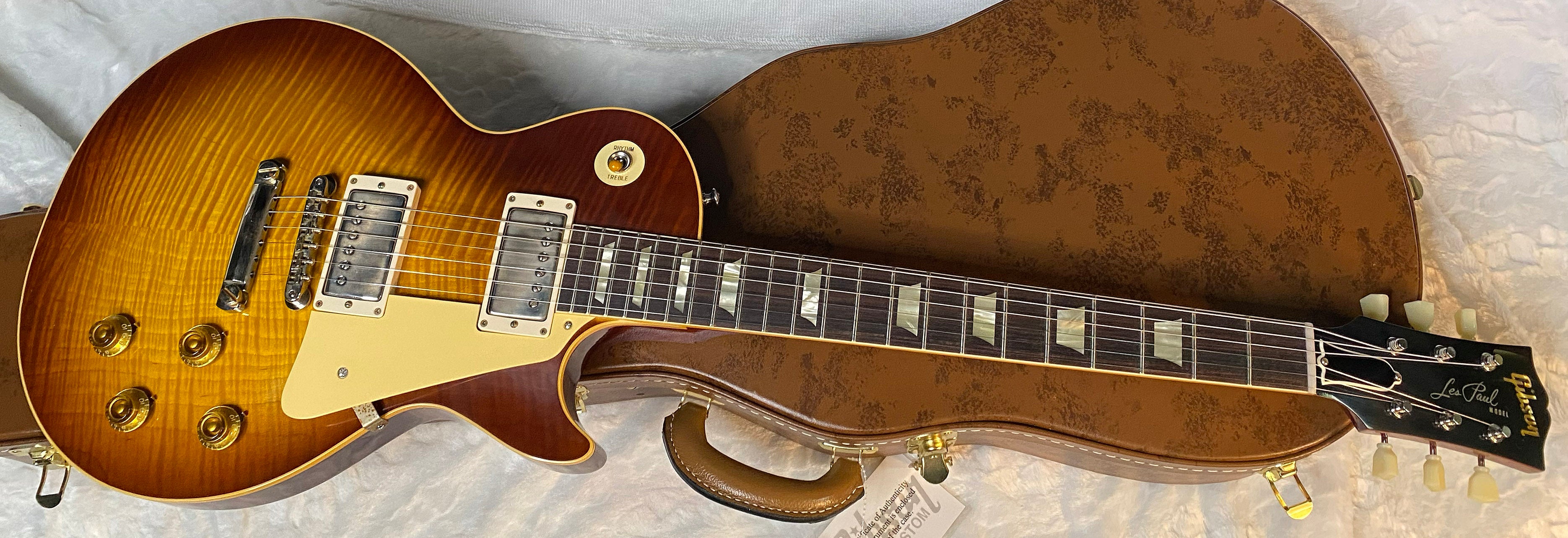 NEW ! Gibson Custom Shop 1959 Les Paul - Iced Tea - Authorized Dealer - Hand Picked KILLER Flame Top - MONSTER TOP VOS - 8.2 lbs - G06064