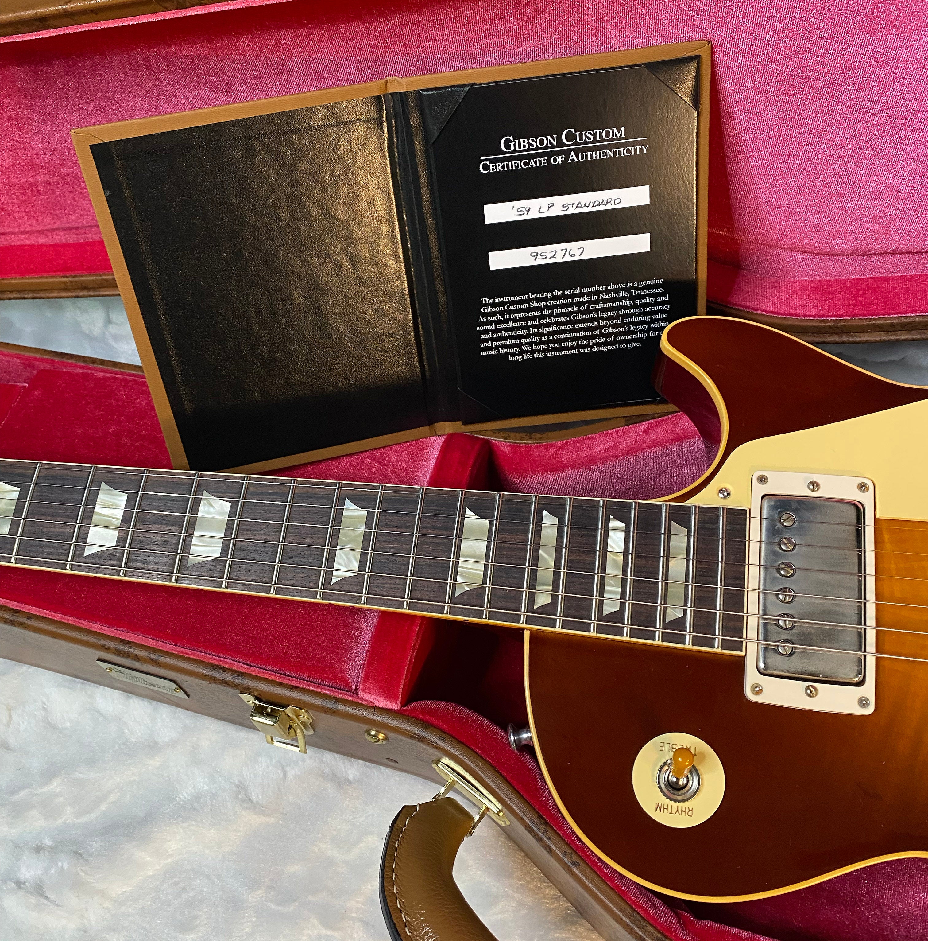 NEW ! Gibson Custom Shop 1959 Les Paul - Iced Tea - Authorized Dealer - Hand Picked KILLER Flame Top - MONSTER TOP VOS - 8.2 lbs - G06064