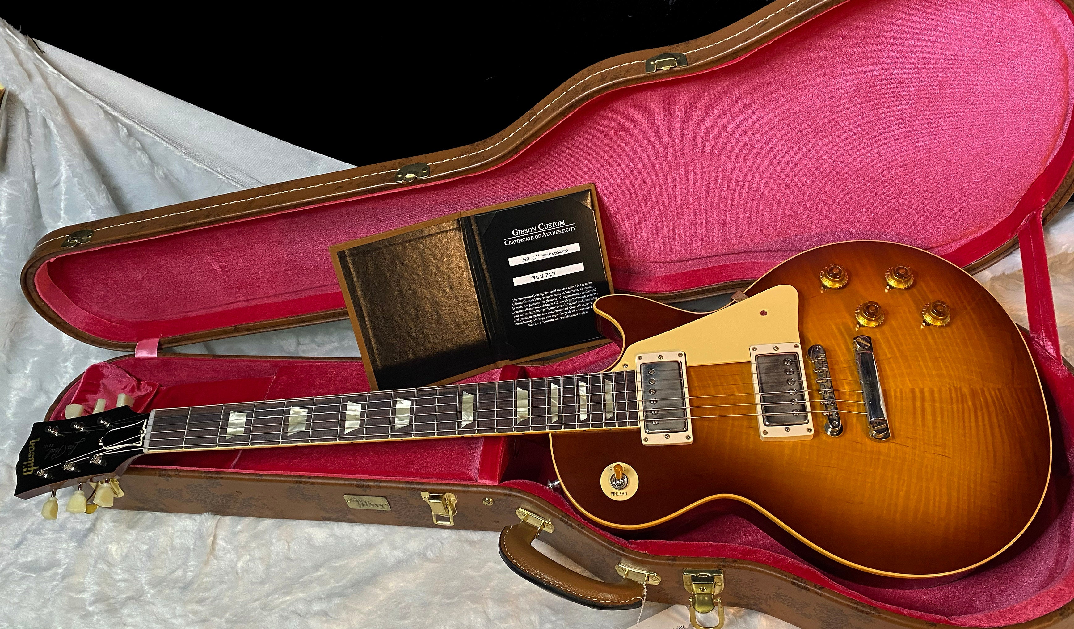 NEW ! Gibson Custom Shop 1959 Les Paul - Iced Tea - Authorized Dealer - Hand Picked KILLER Flame Top - MONSTER TOP VOS - 8.2 lbs - G06064