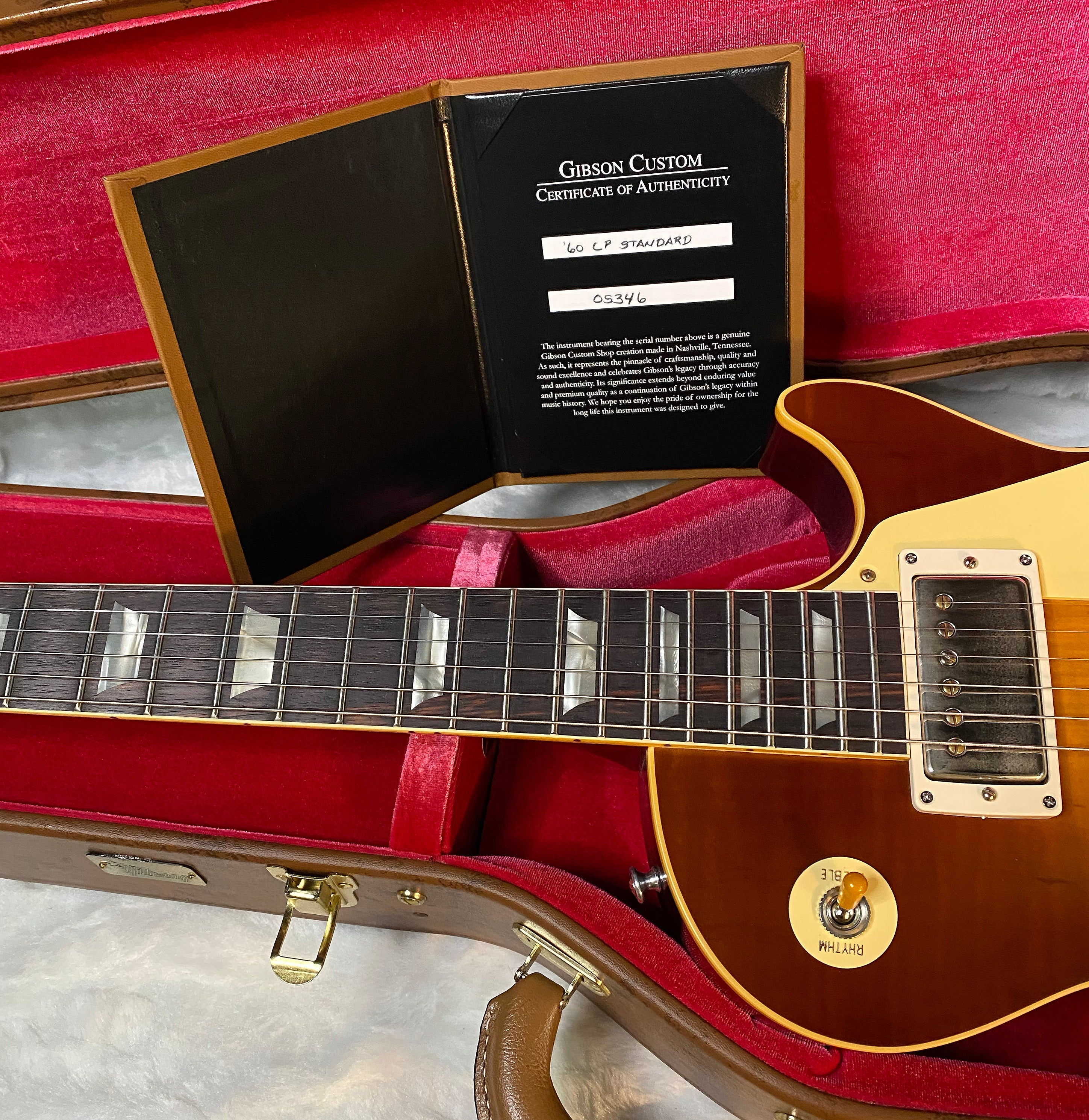 NEW! Gibson Custom 1960 Les Paul Standard Reissue VOS - Iced Tea Burst - Authorized Dealer - ONLY 8.35 lbs - G06067