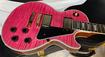 NEW! Gibson Dealer Select Custom Shop Les Paul Custom AAA Figured Top - Transparent Pink - Authorized Dealer - WOW! 8.7 lbs - G06121