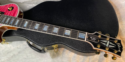 NEW! Gibson Dealer Select Custom Shop Les Paul Custom AAA Figured Top - Transparent Pink - Authorized Dealer - WOW! 8.7 lbs - G06121