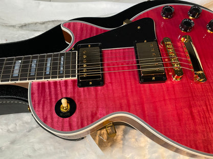 NEW! Gibson Dealer Select Custom Shop Les Paul Custom AAA Figured Top - Transparent Pink - Authorized Dealer - WOW! 8.7 lbs - G06121