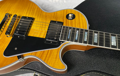 NEW! Gibson Dealer Select Custom Shop Les Paul Custom AAA Figured Flame Top - Lemon Burst / Natural Back - Authorized Dealer - 9lbs - G06814