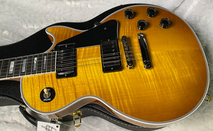 NEW! Gibson Dealer Select Custom Shop Les Paul Custom AAA Figured Flame Top - Lemon Burst / Natural Back - Authorized Dealer - 9lbs - G06814