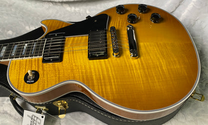 NEW! Gibson Dealer Select Custom Shop Les Paul Custom AAA Figured Flame Top - Lemon Burst / Natural Back - Authorized Dealer - 9lbs - G06814
