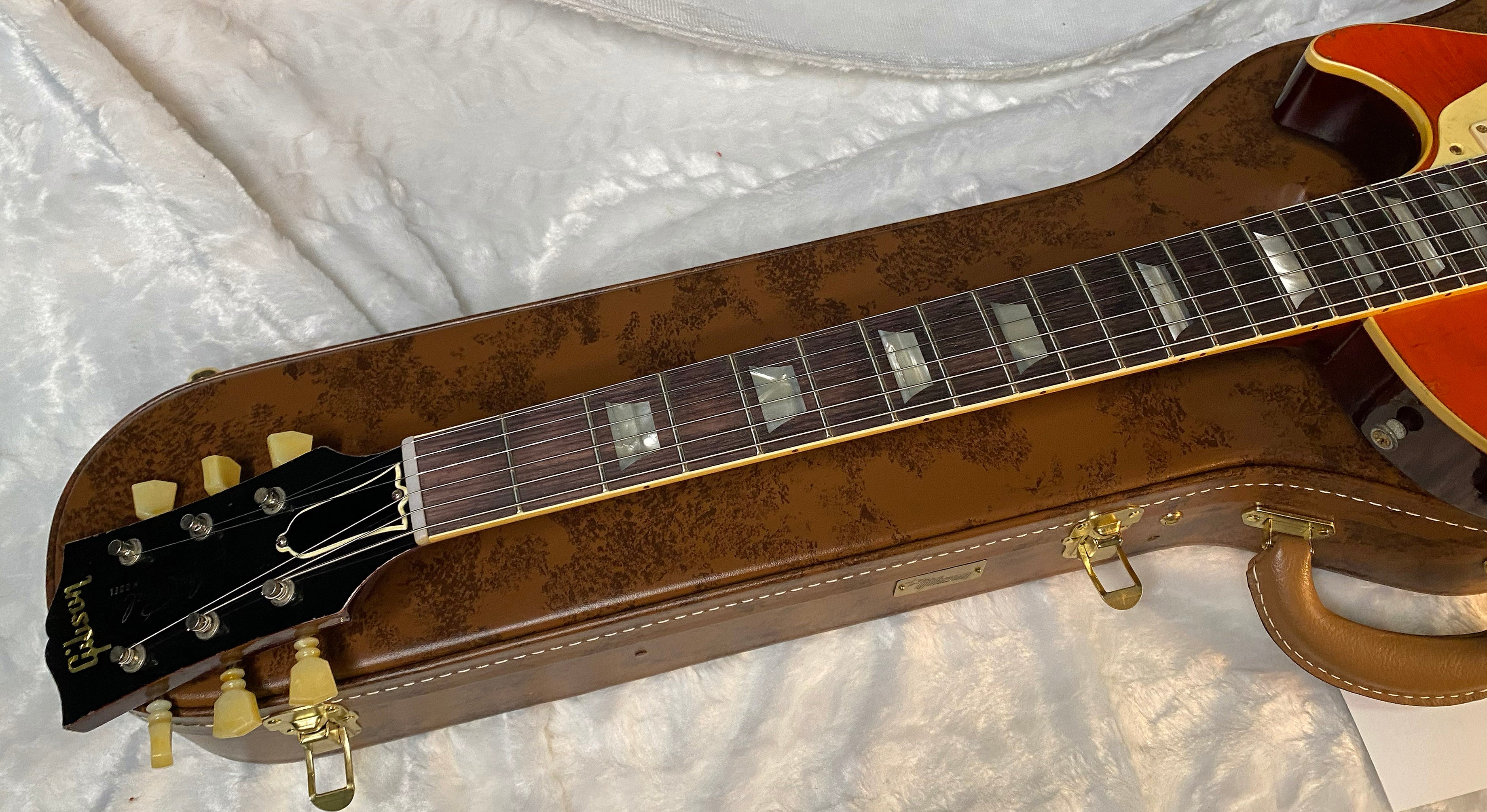 NEW! Gibson Custom 1960 Les Paul Standard Reissue Electric Guitar - Tangerine Burst, Murphy Lab Heavy Aged - Only 8.2lbs - Beautiful Flame Top - Authorized Dealer - G06061