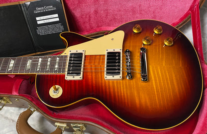 NEW ! Gibson Custom Shop 1959 Les Paul - Tri Burst Gloss Finish - Authorized Dealer - Hand Picked Curly Maple Flame Top - MONSTER TOP - 8.4 lbs - G06820