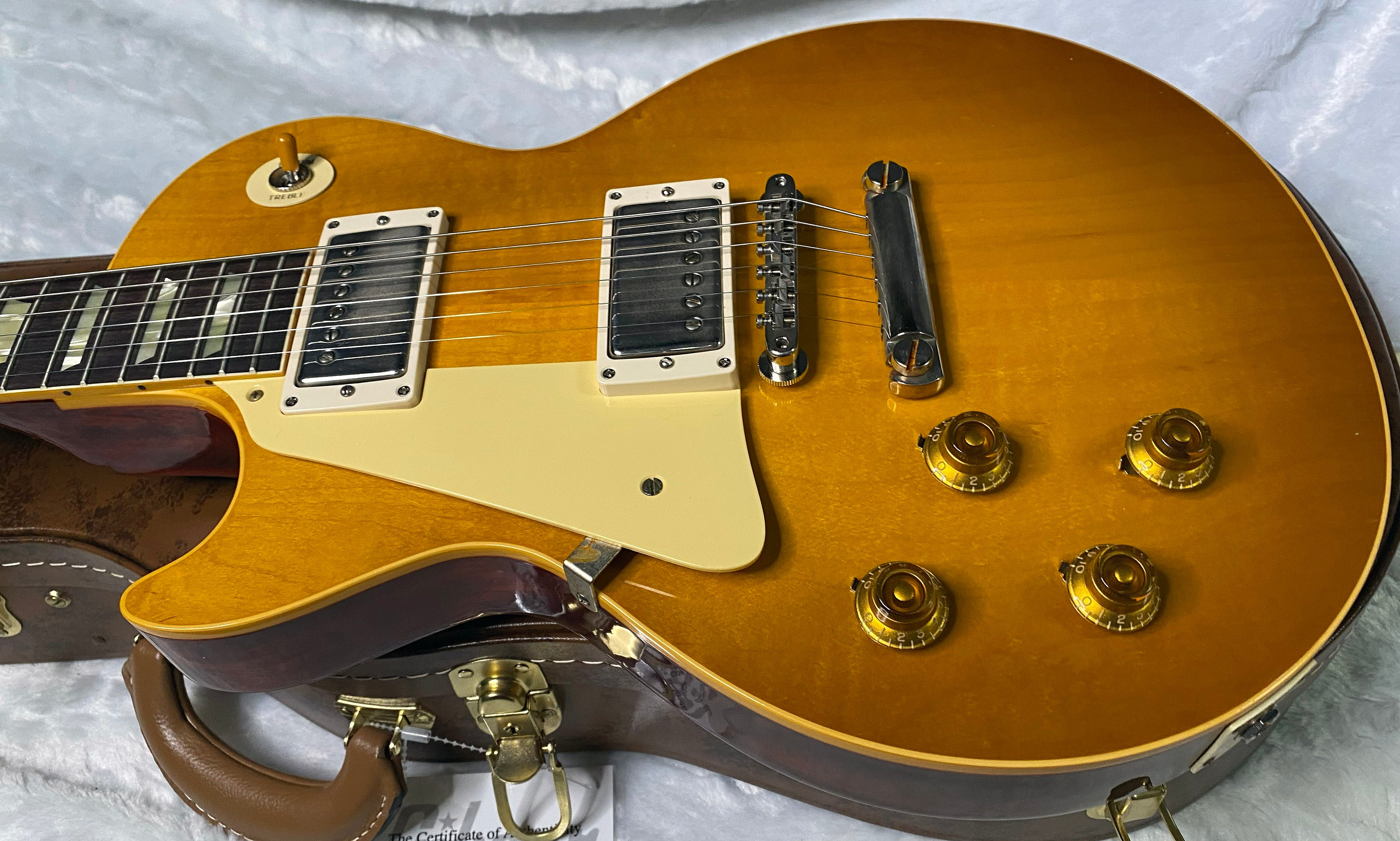NEW ! Gibson Custom Shop '58 Les Paul Standard 1958 - Lemon Burst VOS - Subtle Flame! - Left Handed - Authorized Dealer -8.6lbs - G06833
