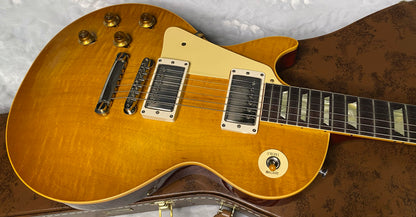 NEW ! Gibson Custom Shop '58 Les Paul Standard 1958 - Lemon Burst VOS - Subtle Flame! - Left Handed - Authorized Dealer -8.6lbs - G06833