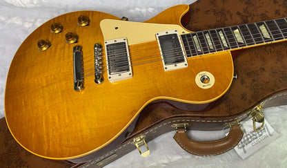 NEW ! Gibson Custom Shop '58 Les Paul Standard 1958 - Lemon Burst VOS - Subtle Flame! - Left Handed - Authorized Dealer -8.6lbs - G06833