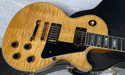 NEW! Gibson Dealer Select Custom Shop Les Paul Custom - Wild AAA Figured Flame Top - Antique Natural - Authorized Dealer - 8.7 lbs - G06799